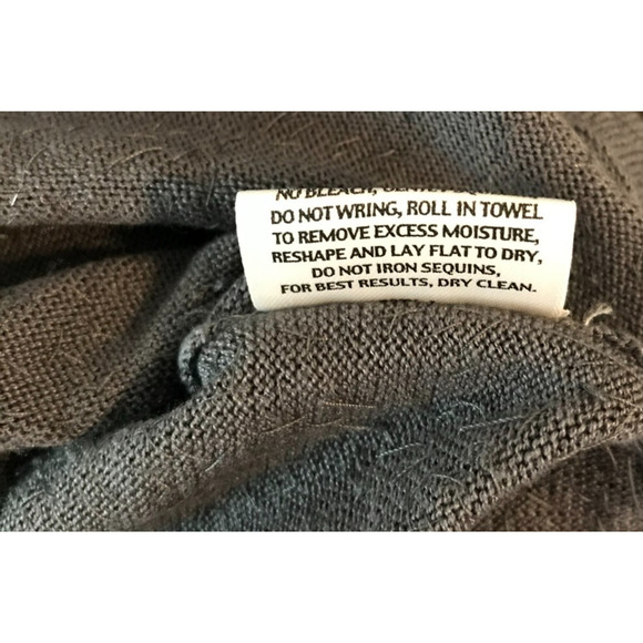 Eileen Fisher Women’s Sequin Surplice Wrap Gray Dress Silk/Cotton - EXSM - Picture 9 of 10